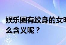 娱乐圈有纹身的女明星都有谁呢？它们都有什么含义呢？