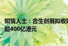 知情人士：合生创展拟收购恒大物业约51%股份 交易金额或超400亿港元