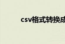 csv格式转换成excel（csv格式）