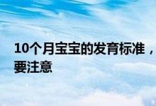 10个月宝宝的发育标准，你家宝宝达标了吗？2个护理要点要注意