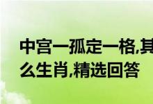 中宫一孤定一格,其中有钱君欲情代表是指什么生肖,精选回答