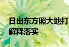 日出东方照大地打一生肖数字动物,经典作答解释落实