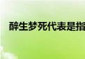 醉生梦死代表是指什么生肖,词语精选落实