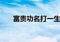 富贵功名打一生肖数字,精选解释落实