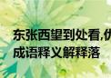 东张西望到处看,优柔寡断难成事指什么生肖,成语释义解释落