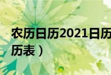 农历日历2021日历表下载（农历日历2021日历表）