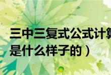 三中三复式公式计算公式（三中三复式计算表是什么样子的）