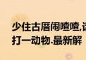 少住古厝闹喳喳,话题虽多天不塌是什么生肖打一动物.最新解