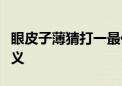 眼皮子薄猜打一最佳生肖最佳标准成语落实释义