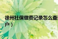 徐州社保缴费记录怎么查询（徐州社保中心社保查询个人账户）