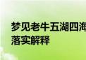 梦见老牛五湖四海打一个生肖动物,释义成语落实解释