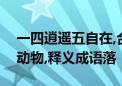 一四逍遥五自在,合六波珠笼中鸡打一个生肖动物,释义成语落