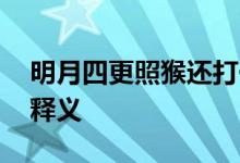 明月四更照猴还打一最佳生肖动物,词语解释释义