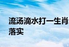 流汤滴水打一生肖动物猜一个生肖.精选解释落实