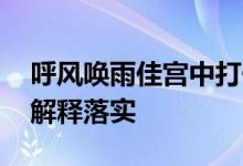 呼风唤雨佳宫中打一生肖数字动物,最新诗意解释落实