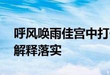 呼风唤雨佳宫中打一生肖数字动物,最新诗意解释落实