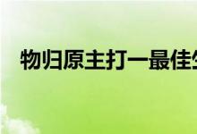 物归原主打一最佳生肖动物,精选解释落实