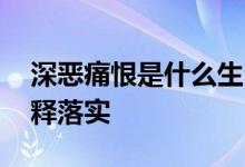 深恶痛恨是什么生肖猜一个动物.完美解析解释落实