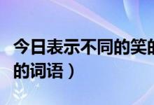 今日表示不同的笑的词语二字（表示不同的笑的词语）