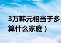 3万韩元相当于多少人民币（5亿韩元在韩国算什么家庭）