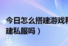 今日怎么搭建游戏私人服务器（网游都能自己建私服吗）