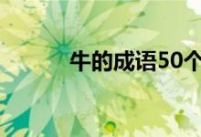 牛的成语50个（牛的成语祝福）