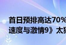 首日预排高达70%，其他影片皆成炮灰，《速度与激情9》太狠了