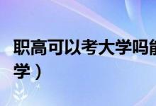 职高可以考大学吗能专升本吗（职高可以考大学）