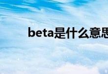 beta是什么意思（BETA指数是啥）