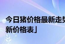 今日猪价格最新走势「全国猪价格今日猪价最新价格表」