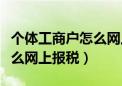 个体工商户怎么网上申领发票（个体工商户怎么网上报税）