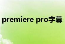 premiere pro字幕（雷特字幕premiere版）