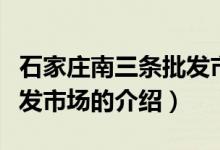 石家庄南三条批发市场（关于石家庄南三条批发市场的介绍）