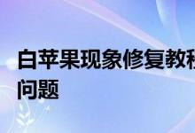 白苹果现象修复教程：解决你的苹果设备启动问题