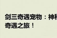 剑三奇遇宠物：神秘宠物悉数登场，解锁你的奇遇之旅！