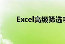 Excel高级筛选功能详解及应用实例