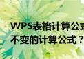 WPS表格计算公式设置详解：如何轻松锁定不变的计算公式？