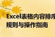 Excel表格内容排序技巧大全：轻松掌握排序规则与操作指南